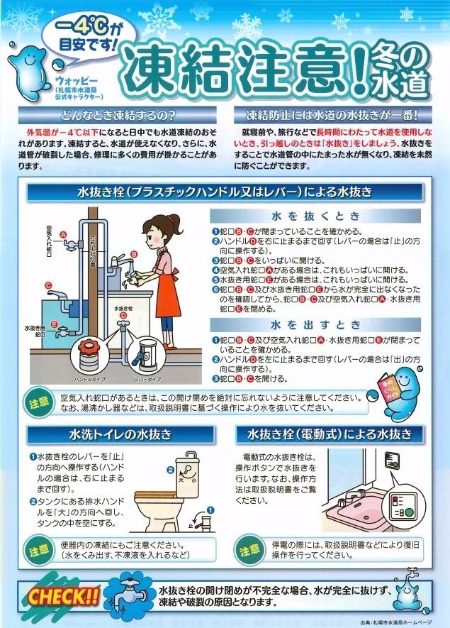 うぉっぴー 水抜き